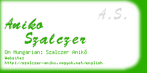 aniko szalczer business card