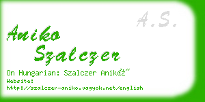 aniko szalczer business card